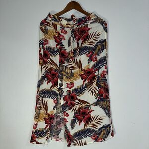 Lavender Sky Womens Long Skirt Medium Floral Print Summer Maxi